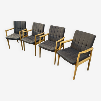 4 fauteuils Chaises Scandinave Lounge années 60 Fröscher KG