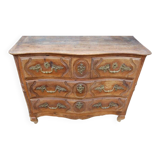 Louis XV period chest of drawers in walnut from the 18th century (undergoing restoration)