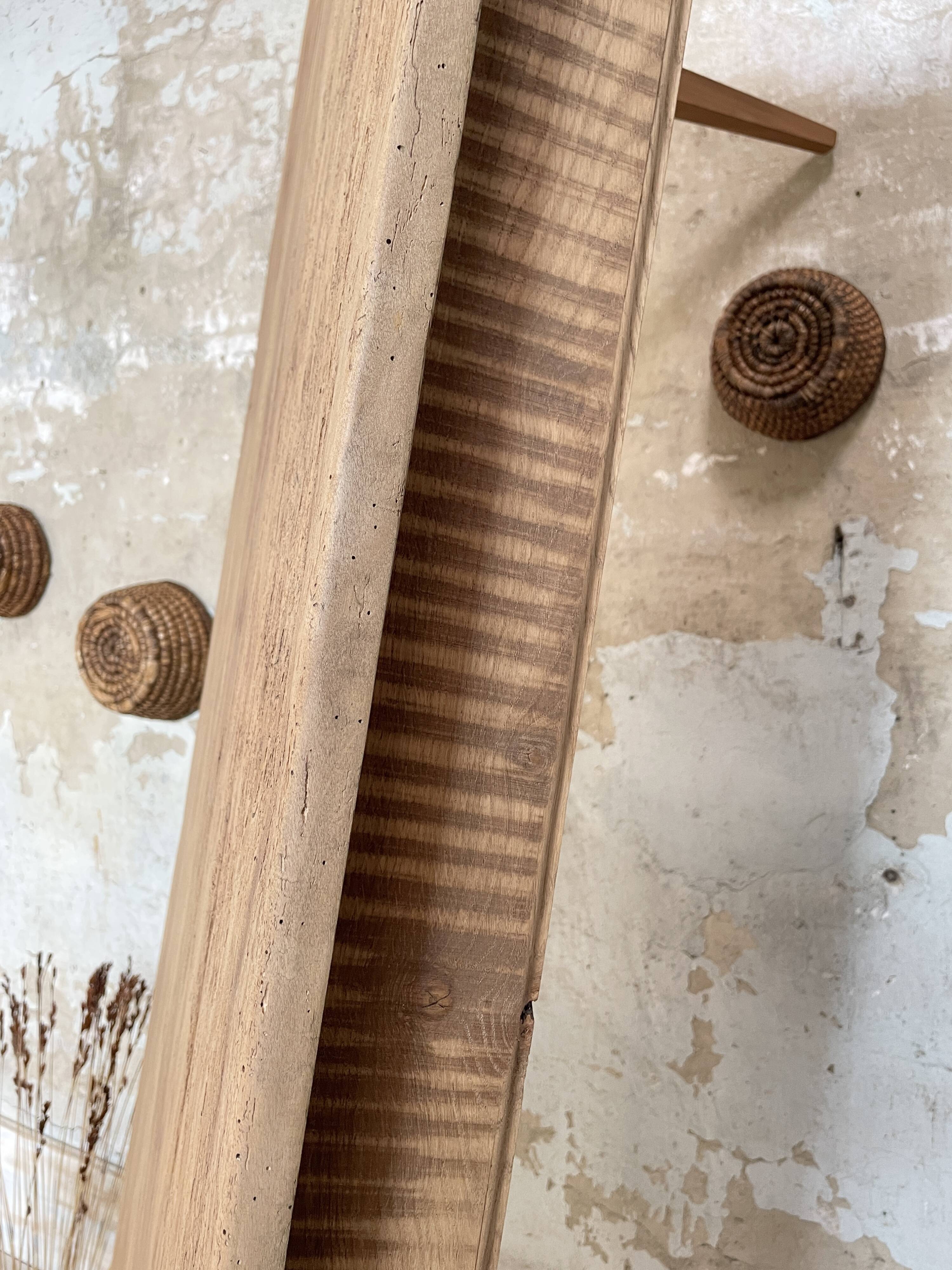 Vintage farm table with spindle legs.