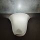 Appliques demi cloche en verre opalin, 1970