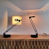 Paire de lampes vintage modèle w&o par Ketoff pour aluminor, 1980s