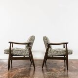 Pair of Mid-Century Modern GFM 87 Armchairs by Juliusz Kędziorek, 1960s