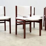 Set of six boucle dining chairs