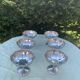 6 coupes en inox vintage, forme de fleurs