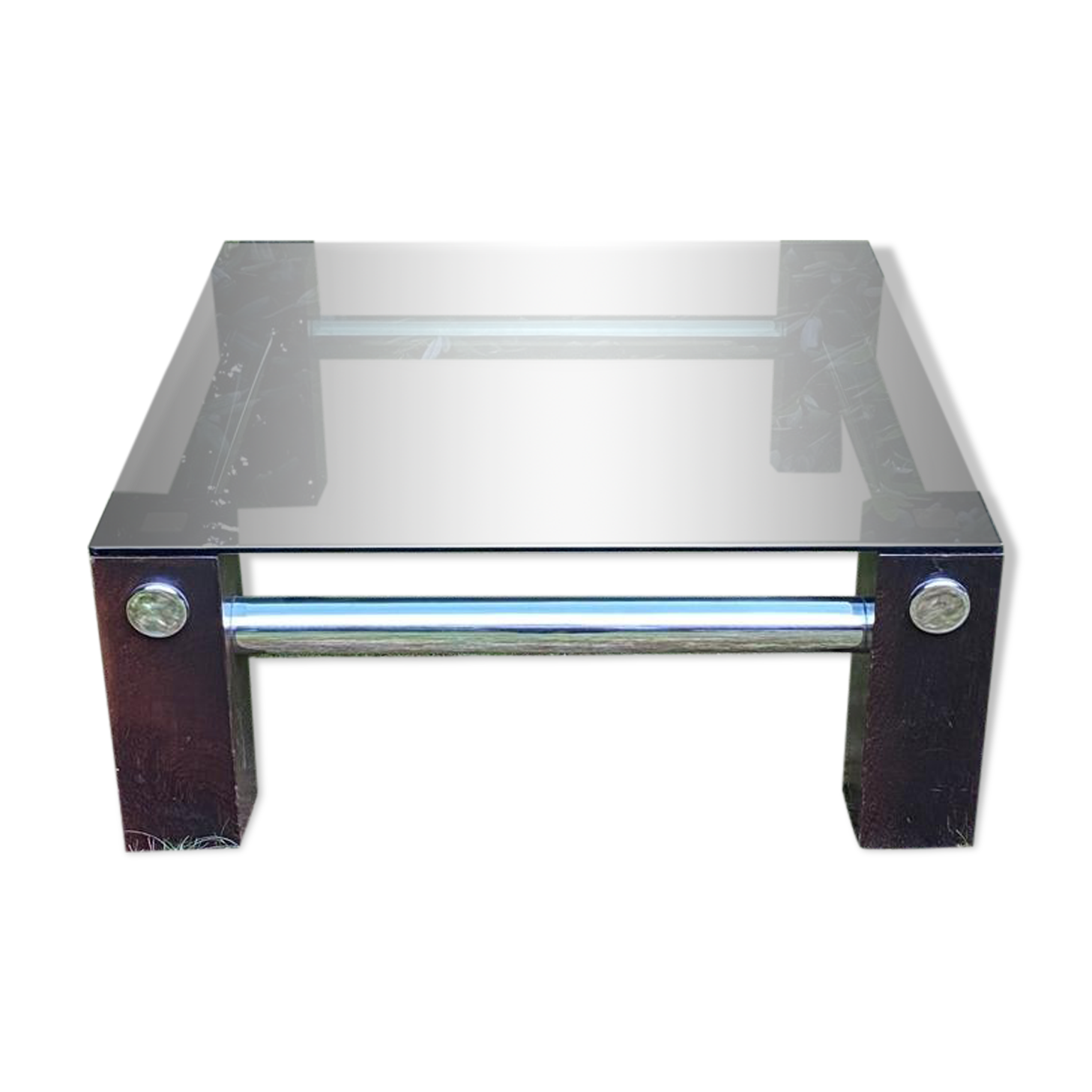 Wengé and Smoked Glass Coffee Table By Martin Visser For Spectrum Ca. 1970s