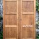 Solid oak compass foot cabinet René Gabriel 1945