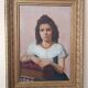 Oil on canvas female portrait 1898 - Maurizio Barricelli (Benevento, 1874 – Rome, 1931)