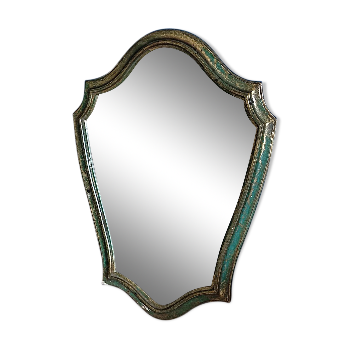 Mirror baroque style frame gilded wood gray