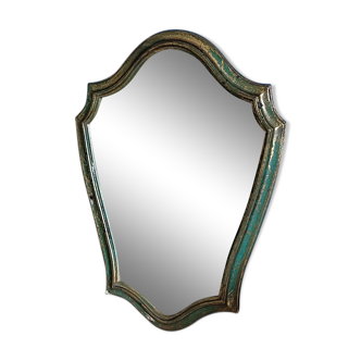 Mirror baroque style frame gilded wood gray