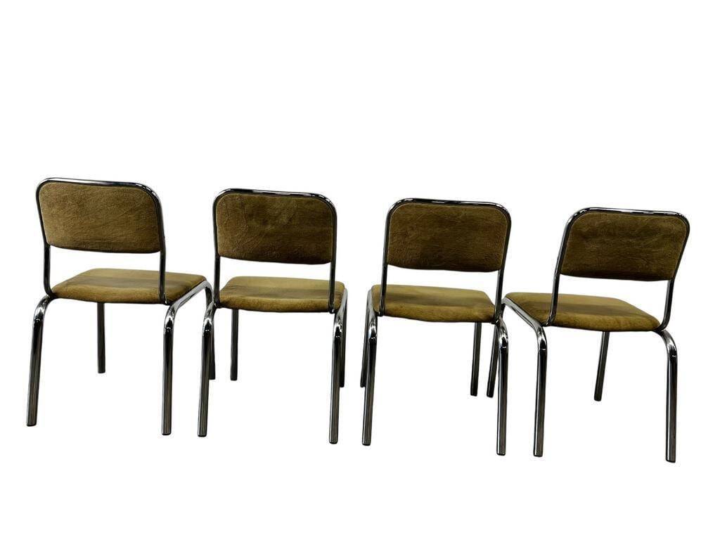 Set of 4 vintage chrome chairs