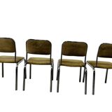 Set of 4 vintage chrome chairs