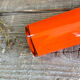 Vase tube vintage en verre orange
