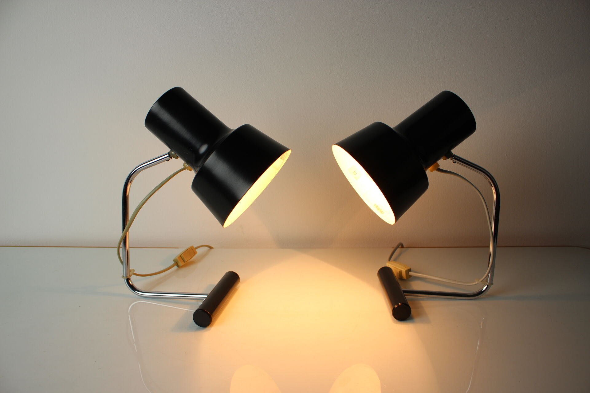 Lampes de table du milieu du siècle conçues par Josef Hurka pour Napako, années 1970