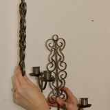 Pair of Mid Century Swedish Pewter Sconces