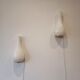 Pair of egg sconces by Jean Perzel - Atelier Perzel - Glass & Brass - ca 1940
