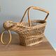 Vintage rattan bottle holder