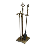 Bronze fireplace set