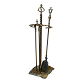 Bronze fireplace set