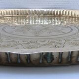 Moroccan brass tray from the 40s, diameter 41 cm