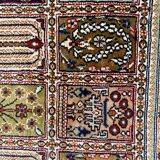 Vintage turkish silk carpet 92x157 cm