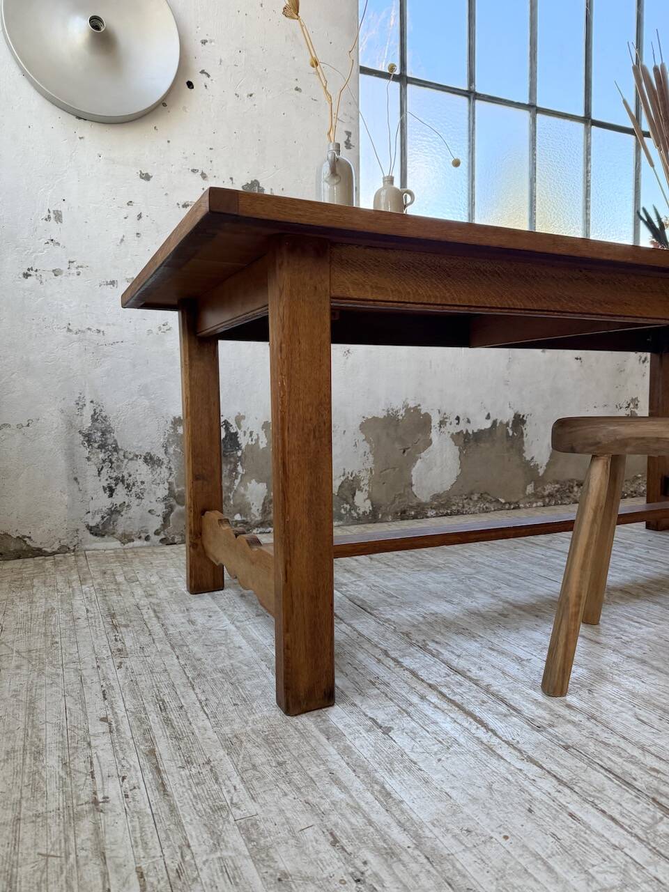 2m oak farmhouse table