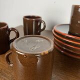 6 coffee cups with saucers, Toreboda Sweden, 1960