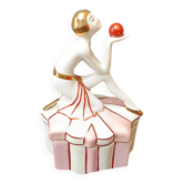 Ballerina jewellery box in porcelain
