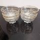 Set of 6 champagne glasses with gold edging and vintage star feet