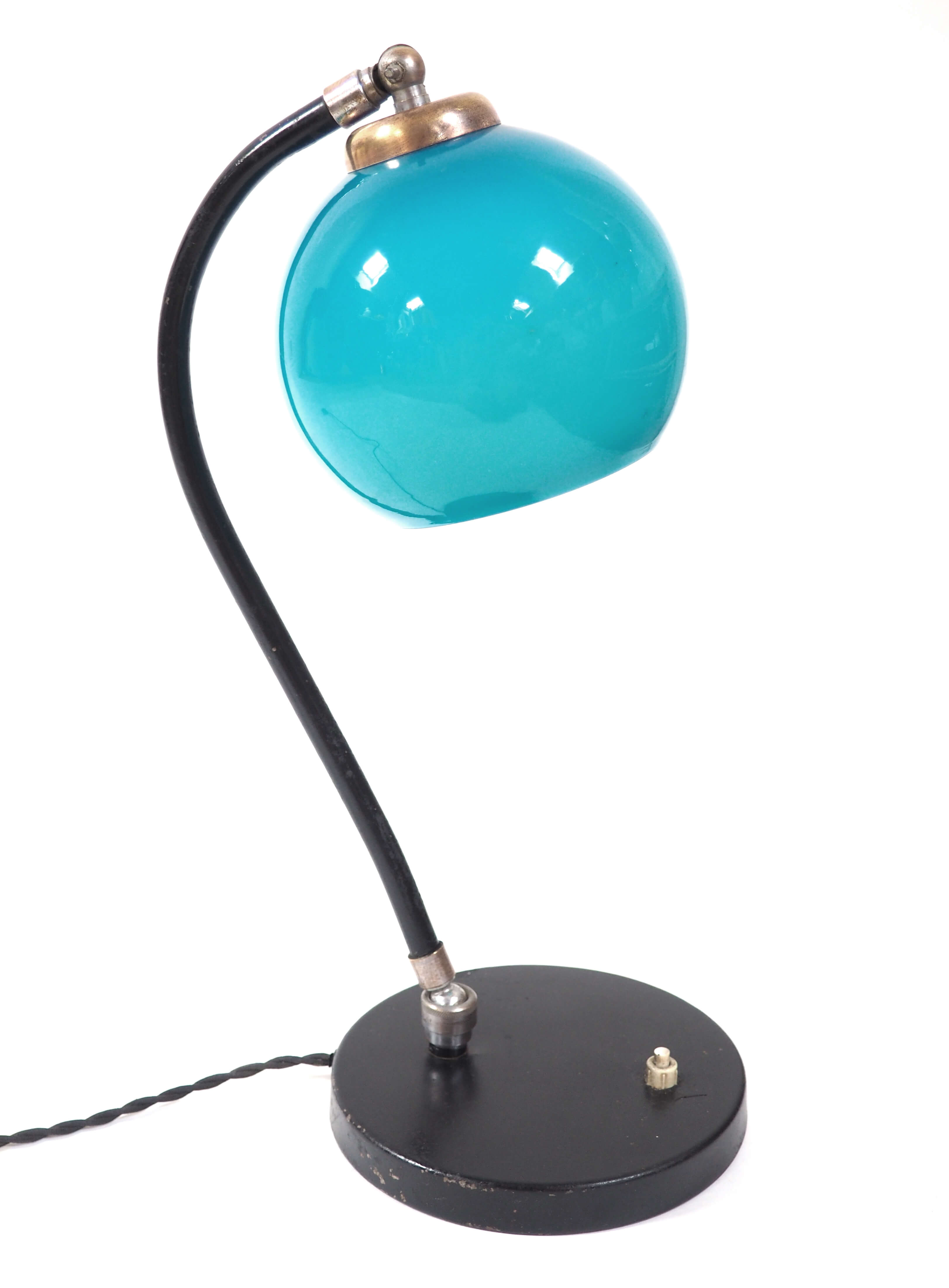 Blue opaline lamp