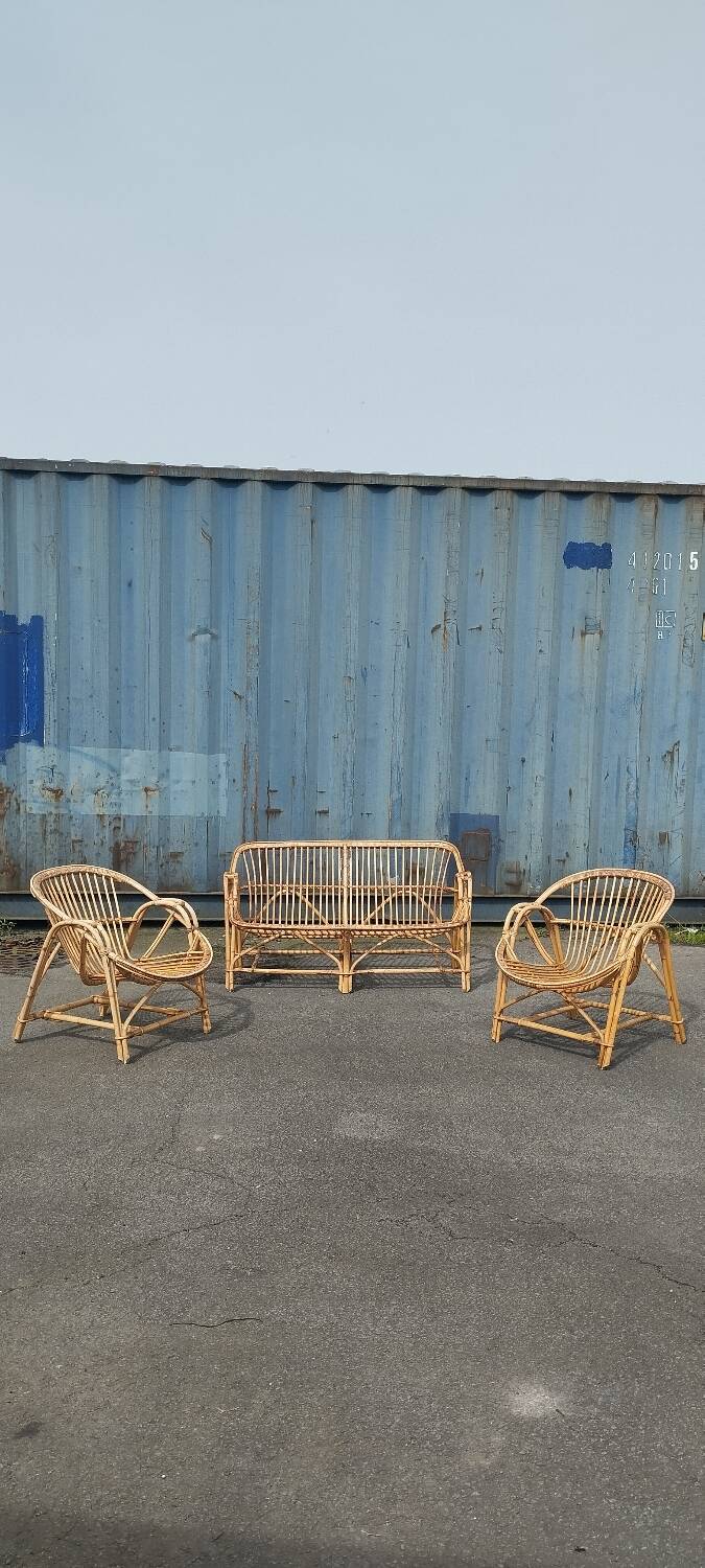 Rattan garden furniture from the 70s