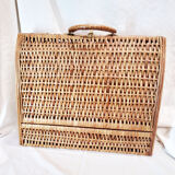 1960 wicker suitcase