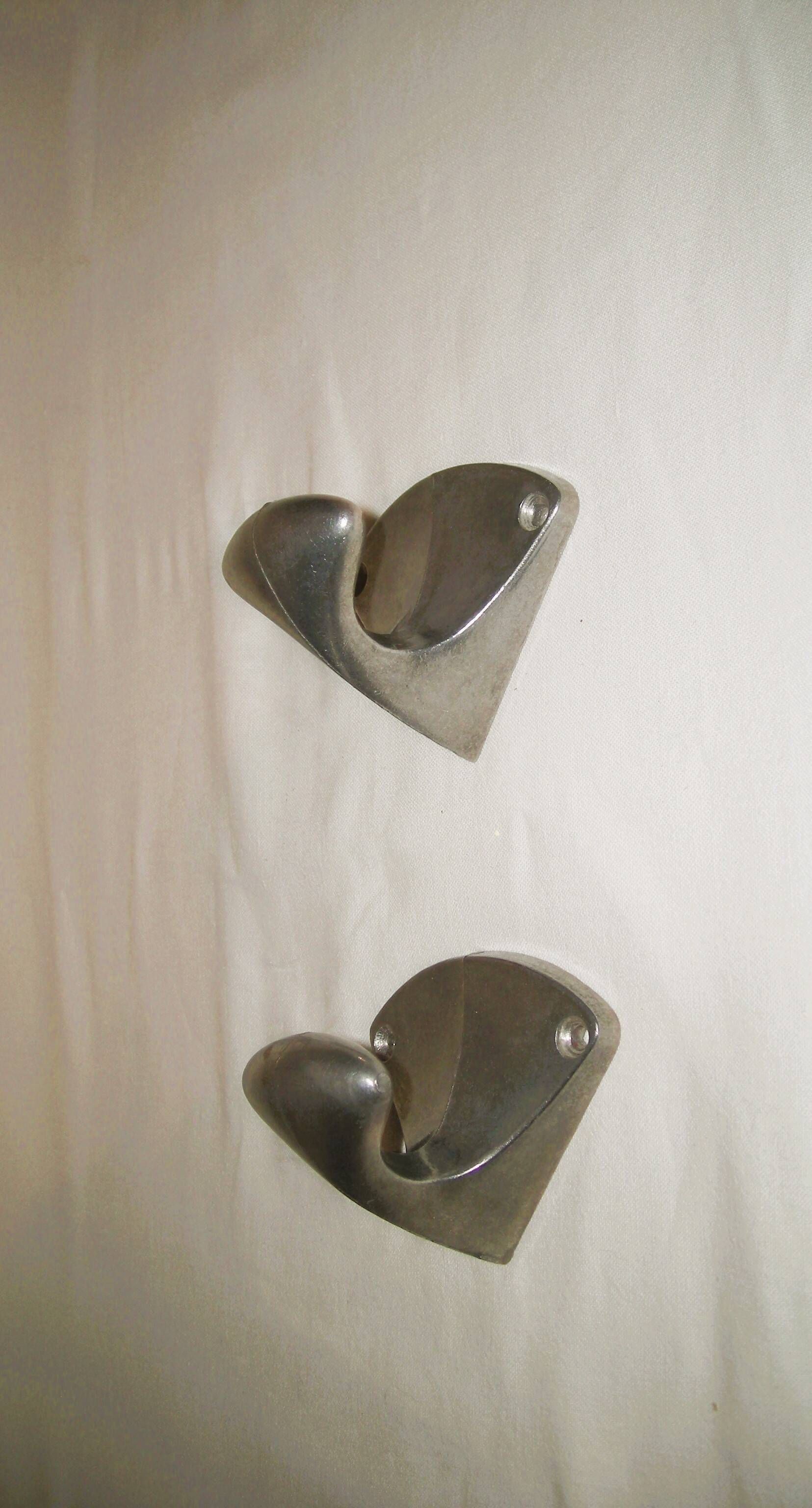 pair of industrial coat racks from the 1950s