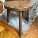 Dark wood tripod stool