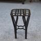 Wrought iron and woven metal stool, France, 1950s
