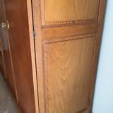 Vintage 3-doors cabinet with feet compass