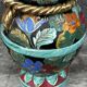 Vallauris vase signed JTF AC - Floral decoration - H 30 cm