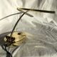 Piano or desk lamp in gilded brass