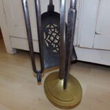 Cast iron chimney servant and brass