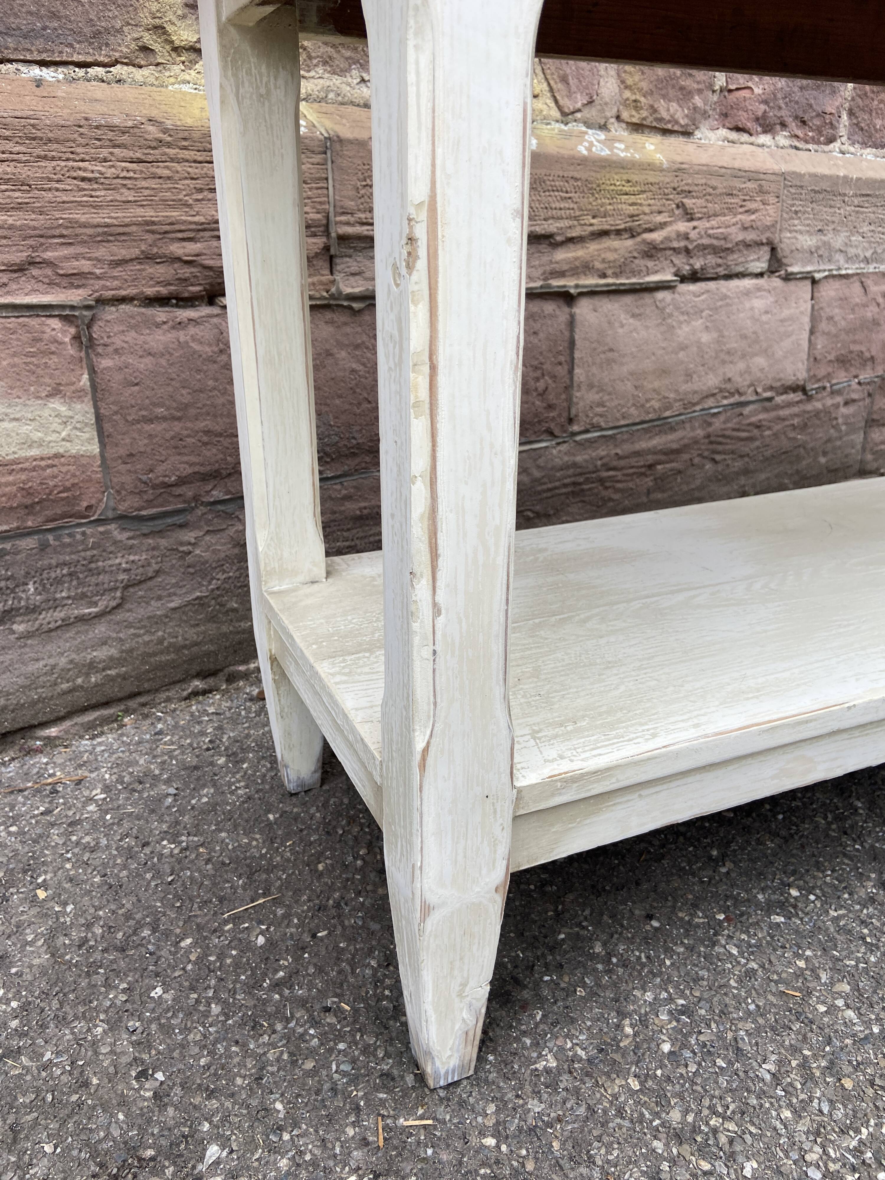 Small industrial look table commercial style drapier in 1900 shabby chic fir