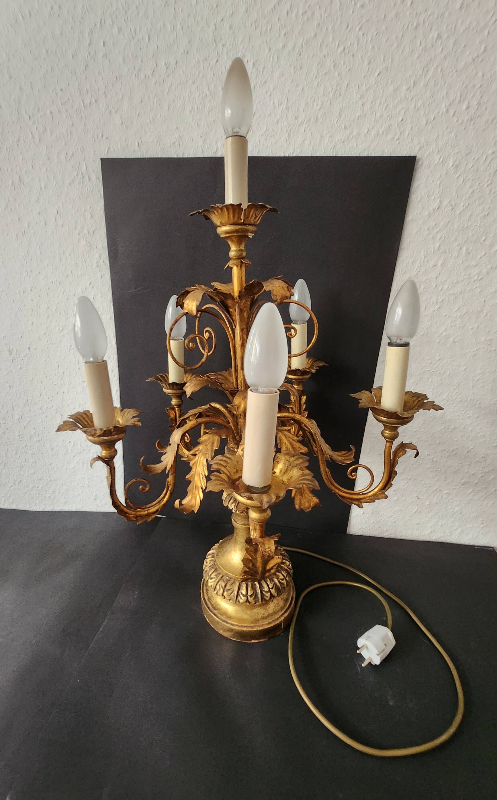 Antique gilded hand-forged hand-carved Florentine Louis XV, Italy