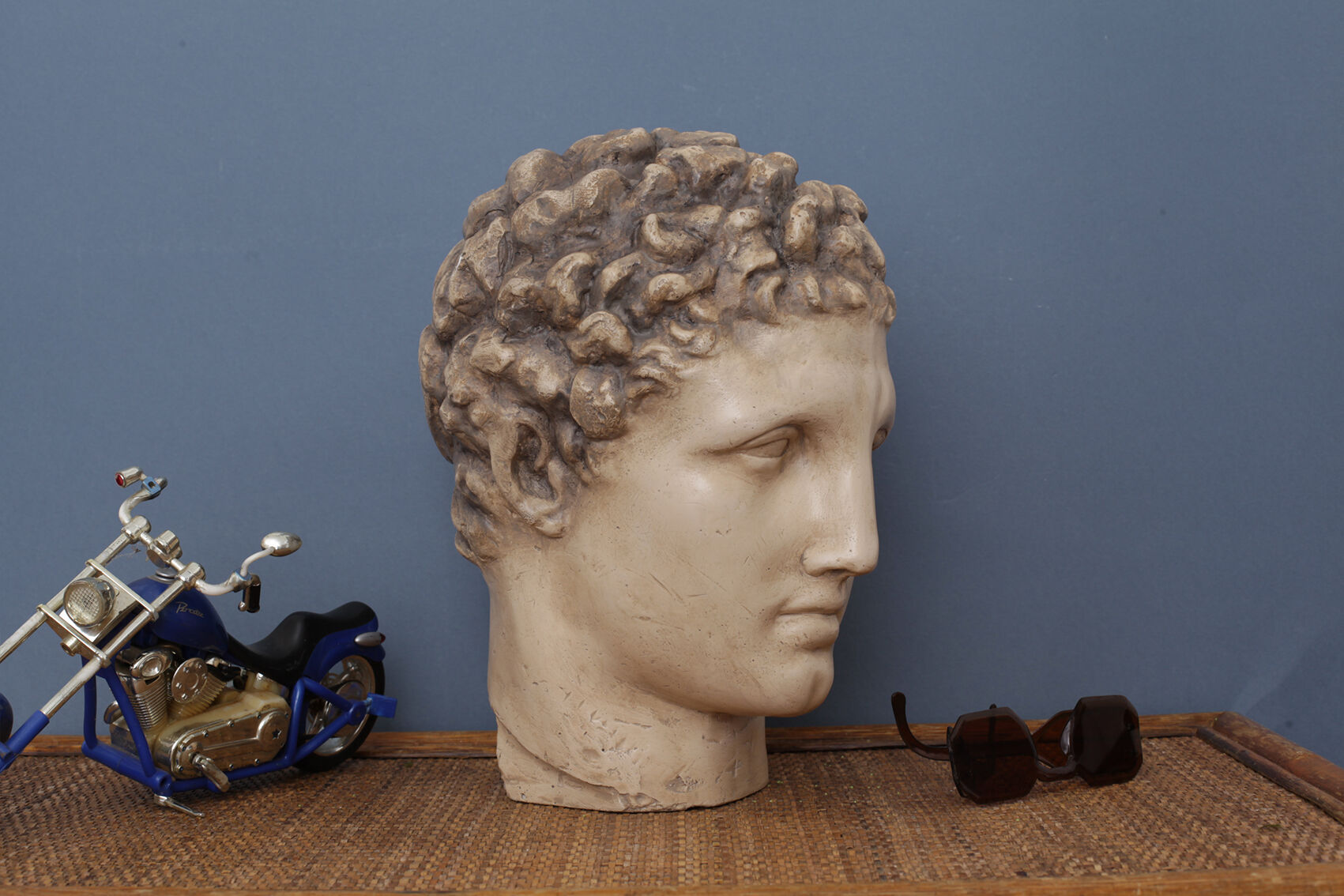 Greek head in waxed plaster