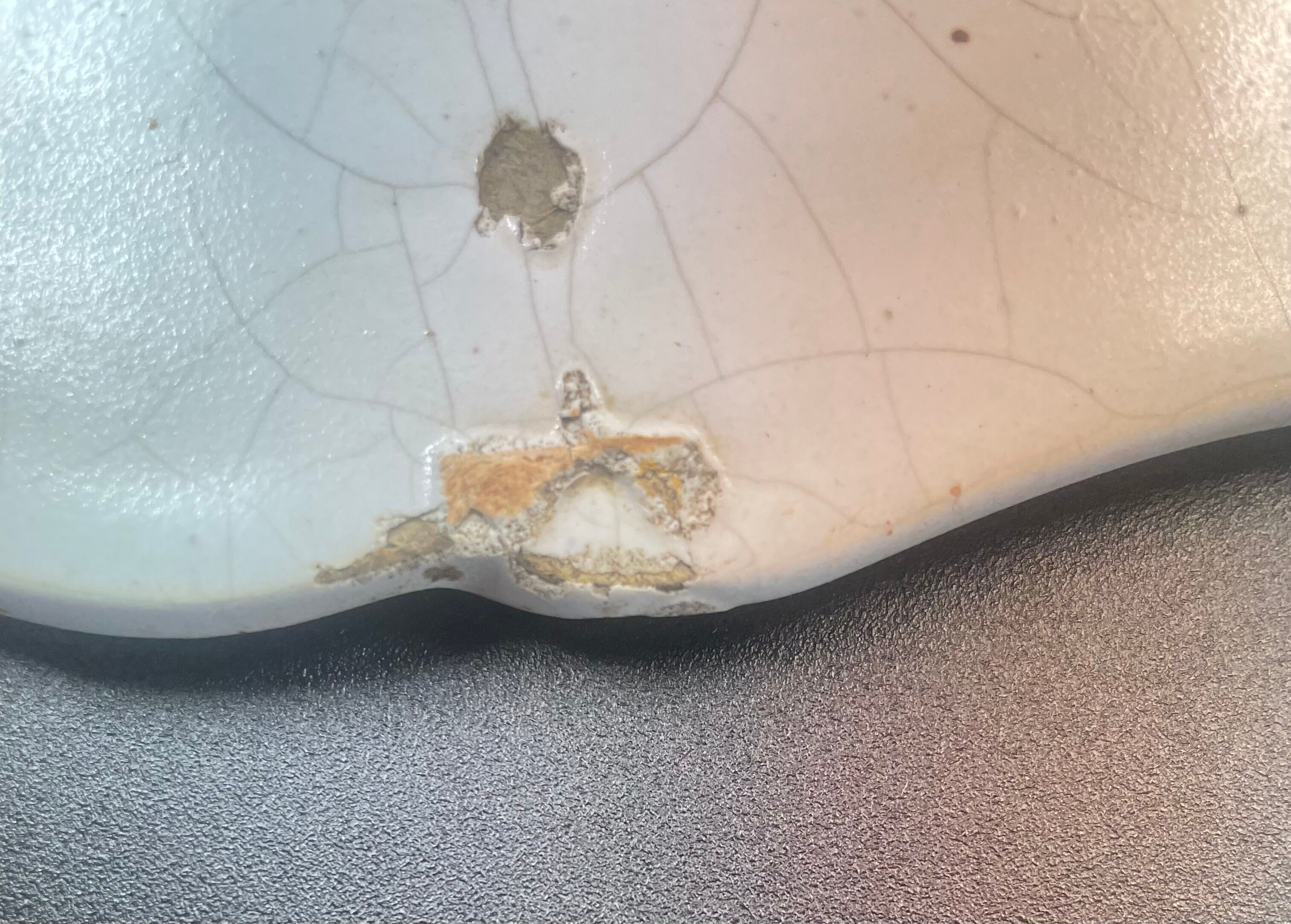 Faience dish of rouen -flower basket - ø 38 cm