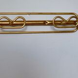 Patère en métal doré des années 50
