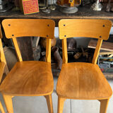 Set of 4 vintage Luterma bistro chairs in wood