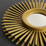 Miroir soleil doré style vintage