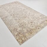 5x9 Vintage Brown Cream Classic Turkish Rug, 165x284Cm