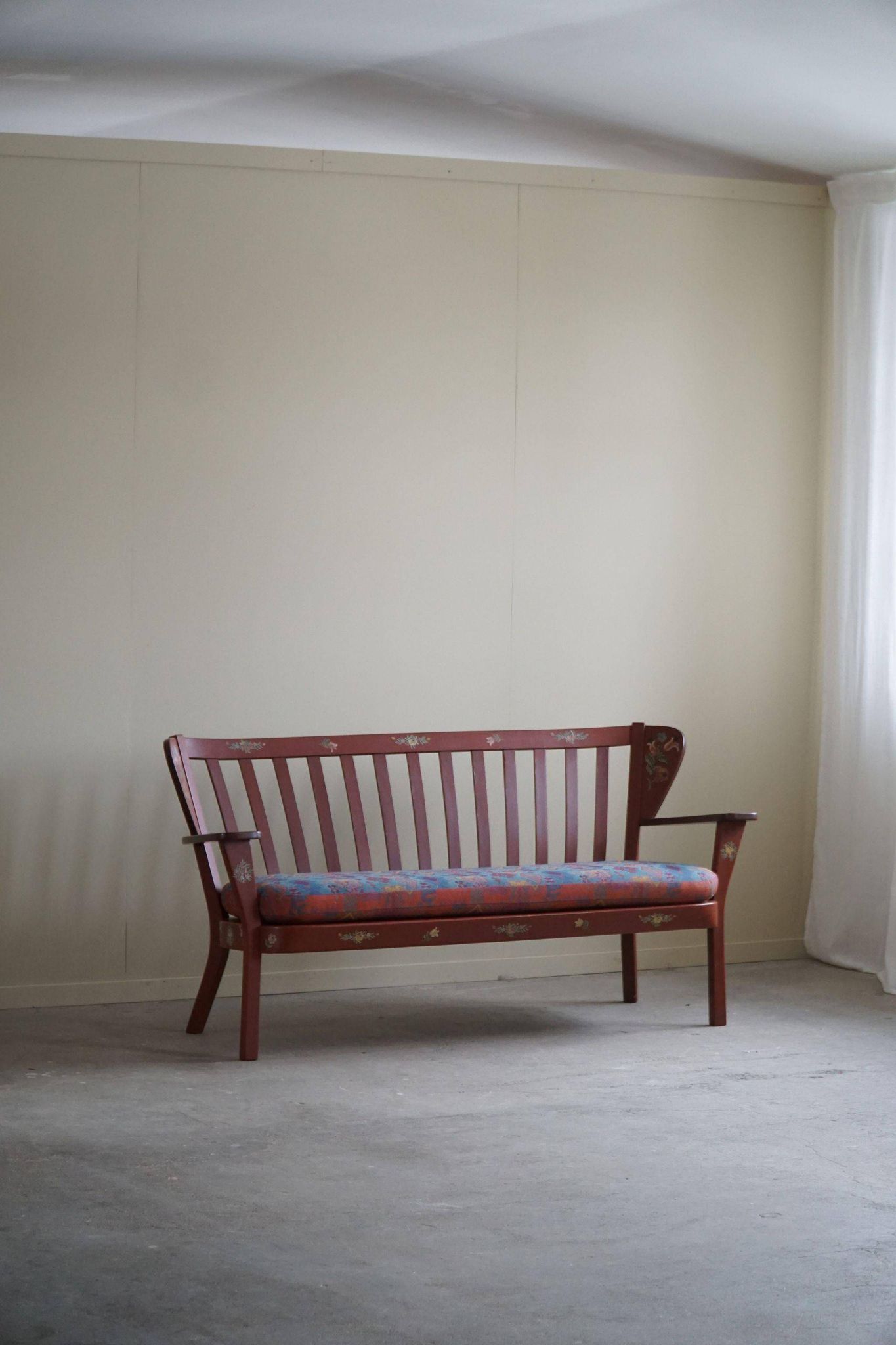 Fritz Hansen, "Canada" Model, 3-Seater Sofa painted Almue, Danish Modern, 1939