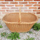 Basket with light wicker linen