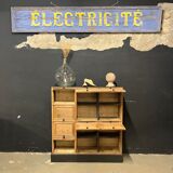 Oak clamshell cabinet