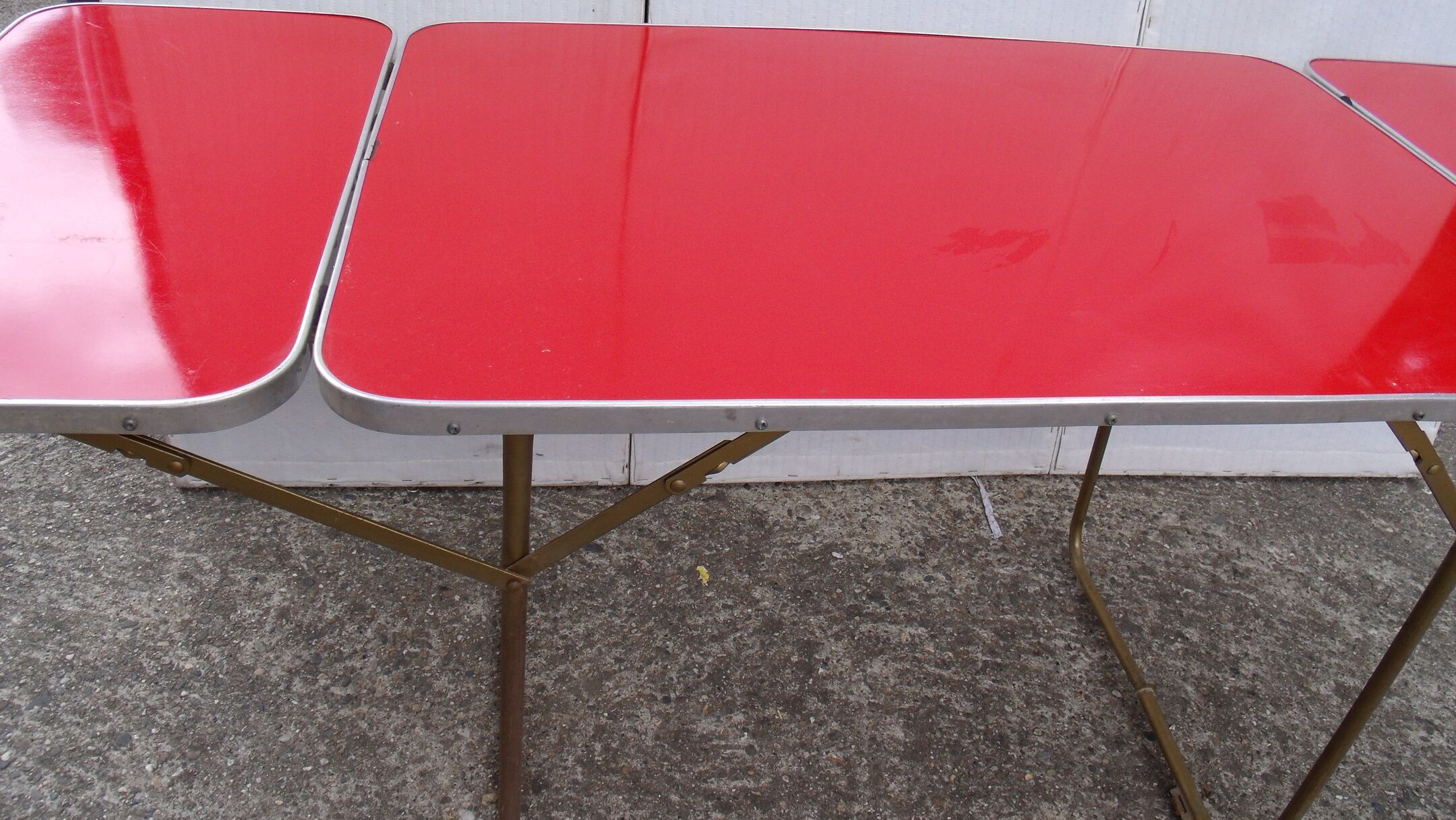 Extra camping table vintage picnic with folding extensions